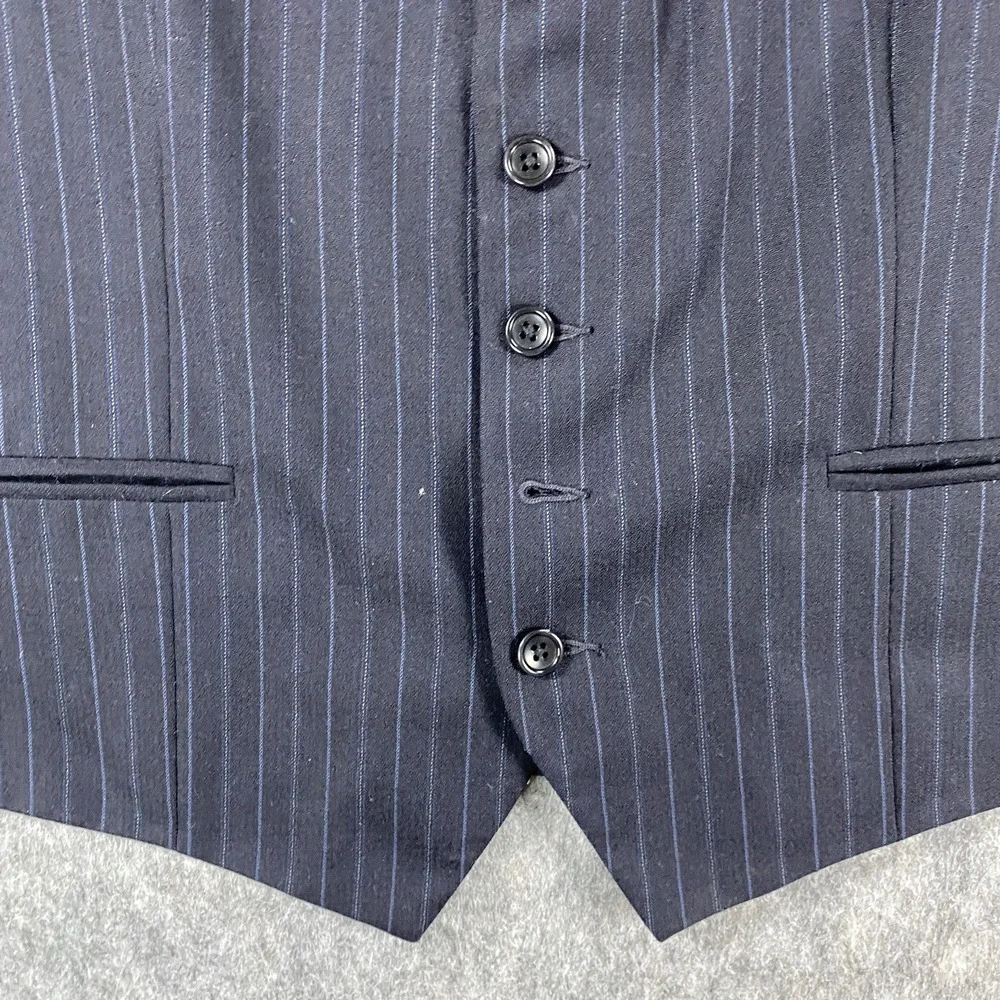 Banana Republic Waistcoat Medium Cashmere‎ Merino Wool Blend Striped Vintage Y2K